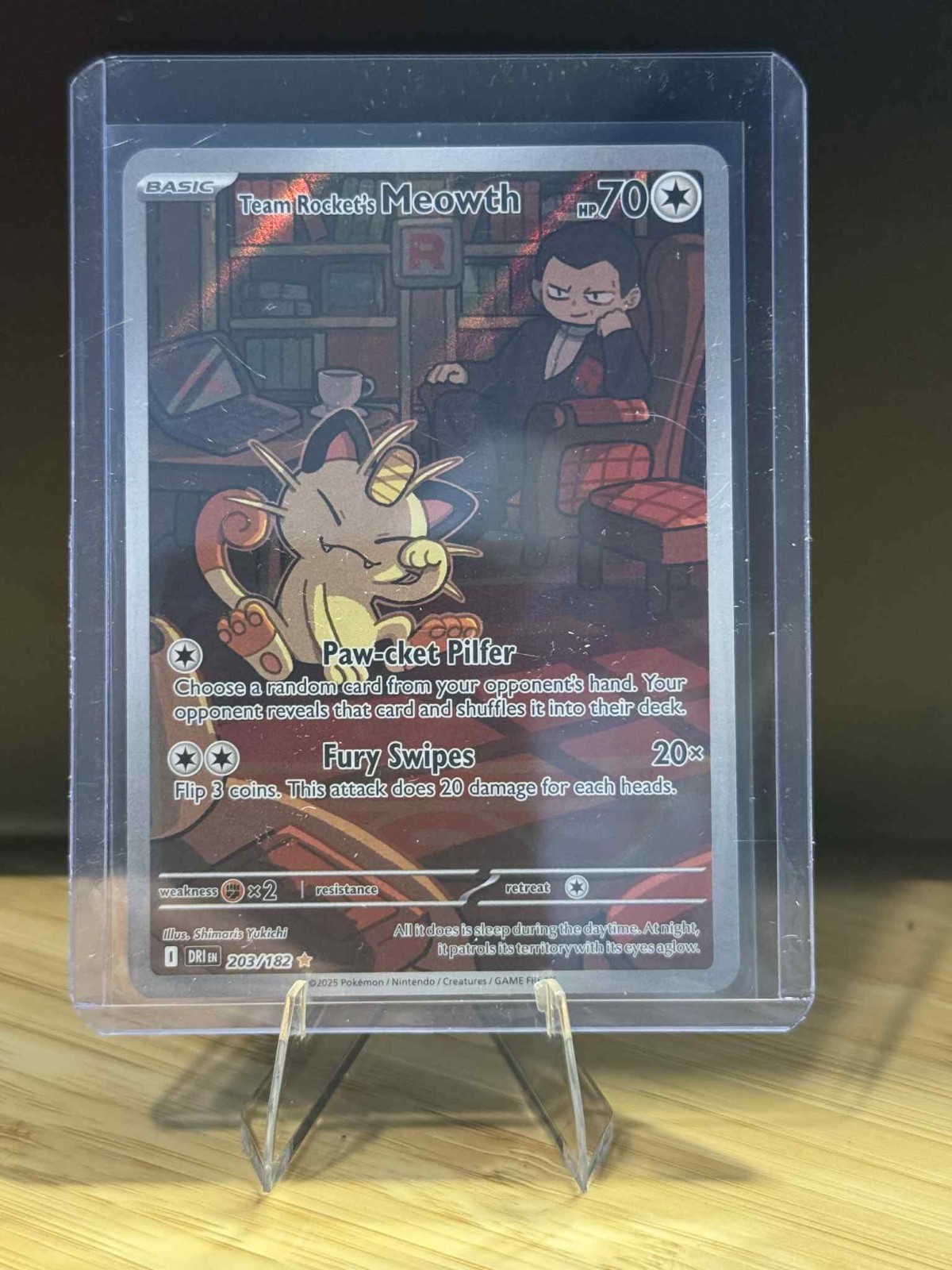 Team Rocket's Meowth 2025 Scarlet & Violet: Destined Rivals #203