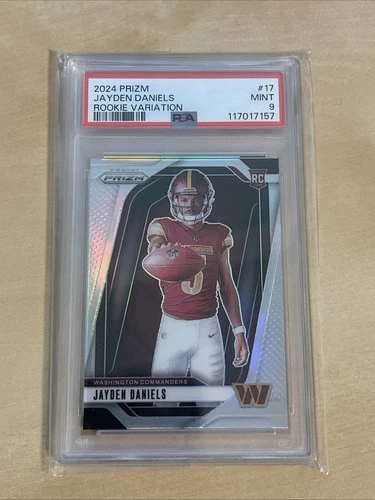2024 Panini Prizm - Rookie Variations Jayden Daniels #17 Silver Prizm (RC) PSA9