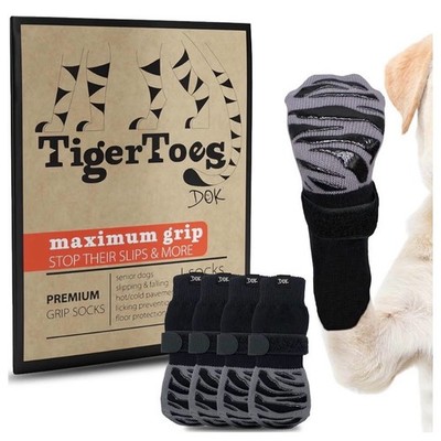   [DOK] TigerToes Premium Non-Slip Dog Socks Sz: XXL