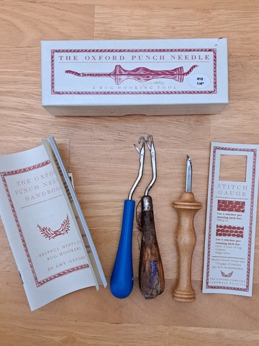 The Oxford Rug Punch Needle Size 10 1/4" Rug Hooking Tool Instructions & 2 Tools