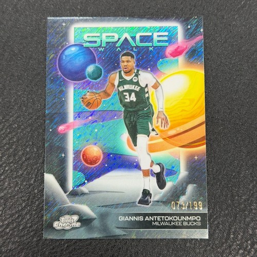Giannis Antetokounmpo 2025-26 Topps Chrome Cosmic Space Shimmer 73/199 PH 964