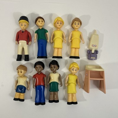 1990s Little Tikes Place Dollhouse Lot of 8 Figures Family Mom Dad Boy *READ*