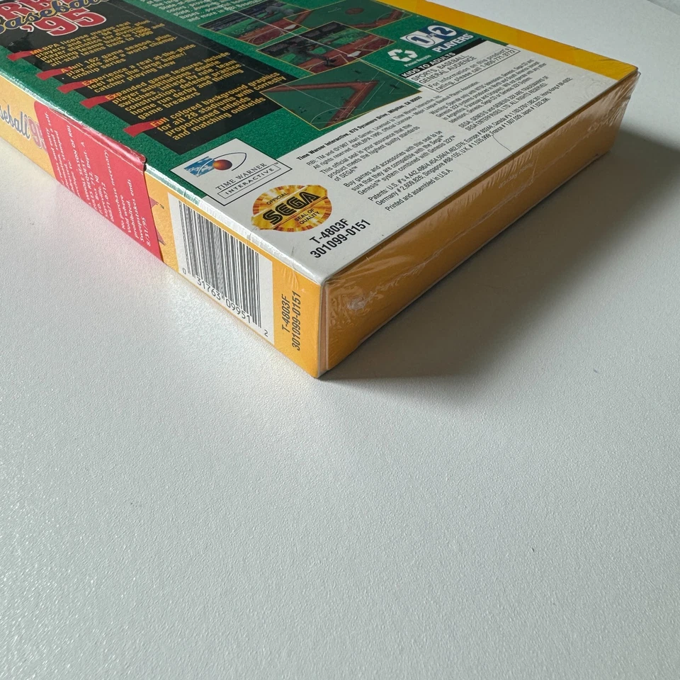 RBI Baseball '95 Sega 32X SEALED Game Box  Authentic MEGA RARE - Image 3 of 4