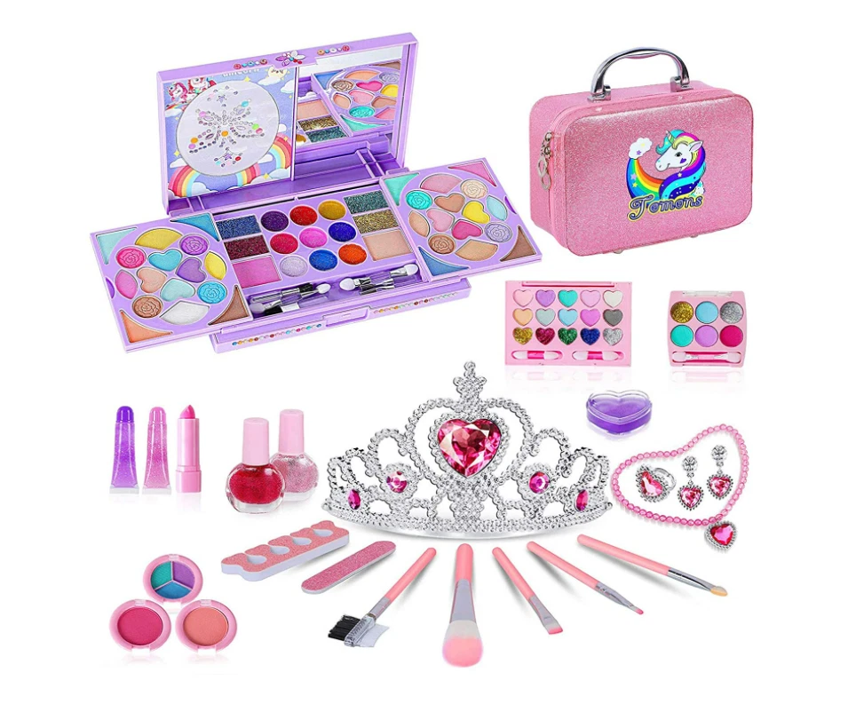 Juguetes para Niñas Paleta de Maquillaje con Espejo para Ninos Estilo Princesa