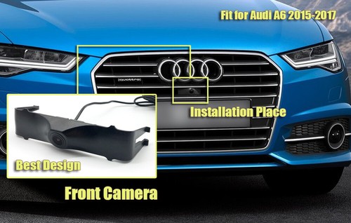 Waterproof CCD Car Grill Front View Camera Embedded for 2015 2016 2017 Audi A6 - Picture 2 of 8
