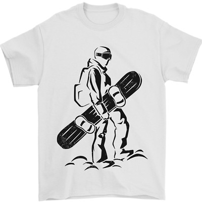 A Snowboarder Snowboarden Wintersport Herren T-Shirt 100% Baumwolle