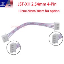 JST-XH 2.54mm 4-Pin Pitch Female to Female Connector PVC Flat Cable 10-30cm US