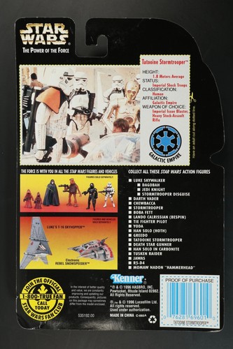 Tatooine Stormtrooper RED Card 1995 STAR WARS Power of the Force POTF NEW #2 D1 - Picture 2 of 2