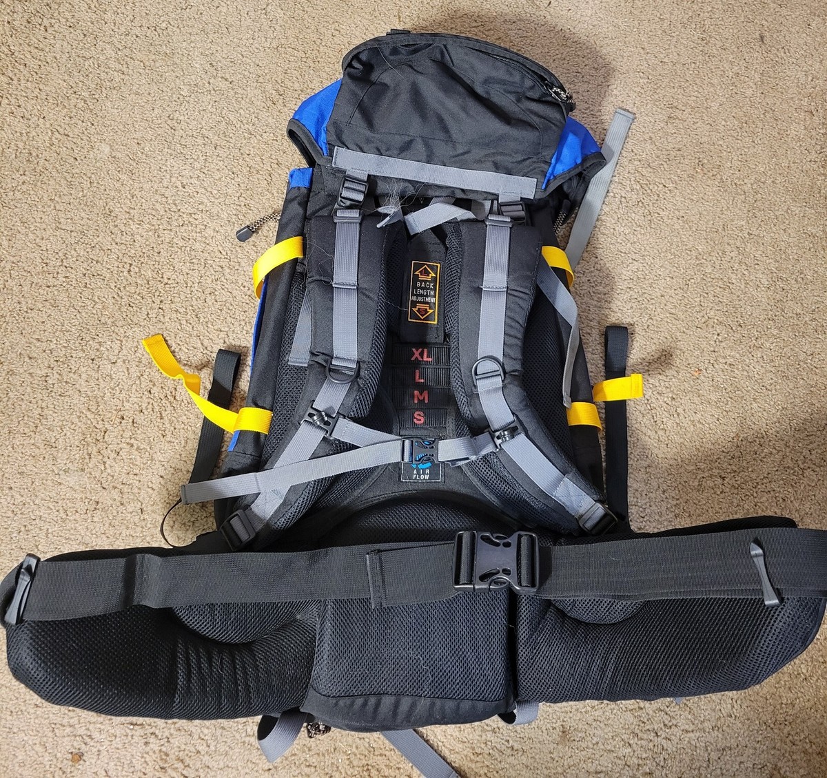 QTY(2) HI-TEC NOVA 55+10 BACKPACK INTERNAL FRAME ADJ BACK LENGTH