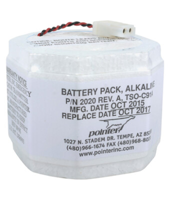POINTER 2 YR ALKALINE ELT BATTERY PACK/For use with 3000-10, 10A, 10B, 11, 11B.