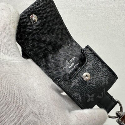Louis Vuitton Monogram Eclipse Earphones Airpods Case Larnyard
