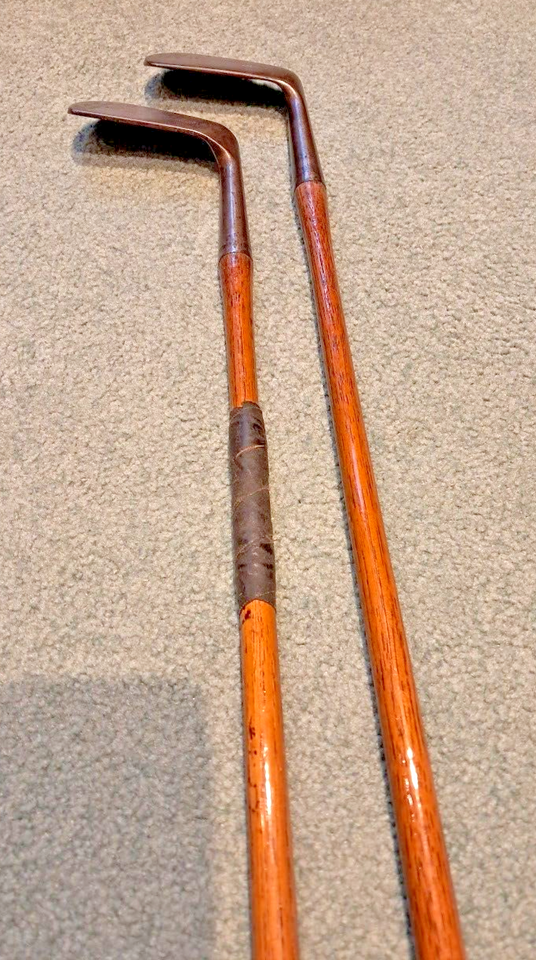 Vintage hickory shaft golf clubs GoSum Mashie Niblick Tom Conrad, Set