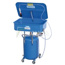 Vasca lavaggio pezzi pneumatica Fervi 0632 con serbatoio pistola e pennello