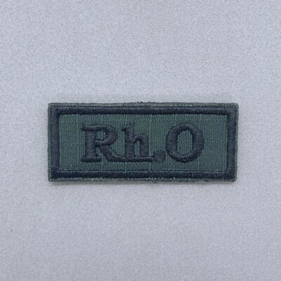 blood type patch green black rim ripstop embroidered compatible military kit