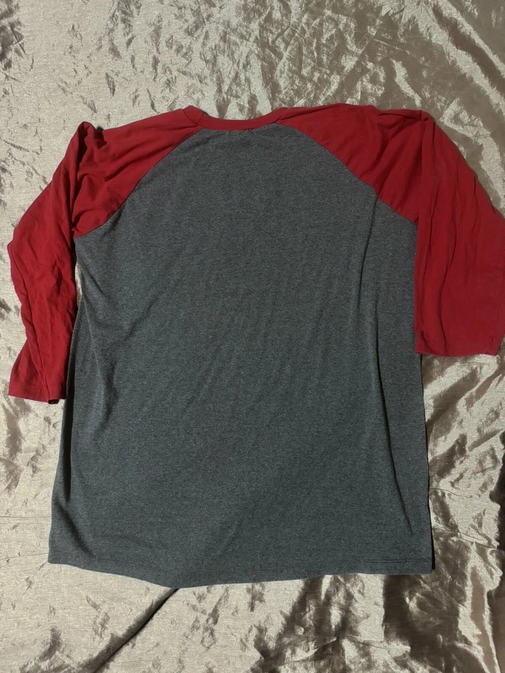 Camisa Parques Disney Talla XL I love My Girl Mickey Mouse Raglán Manga 3/4 Gris Re Foto 4 de 4