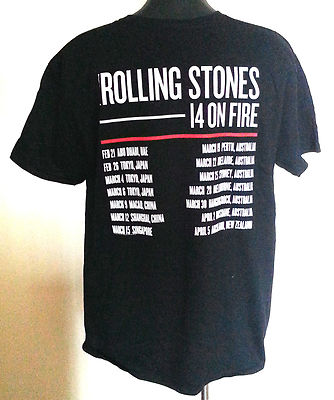 T-SHIRT : ROLLING STONES - 14 ON FIRE Concert Tour 2014