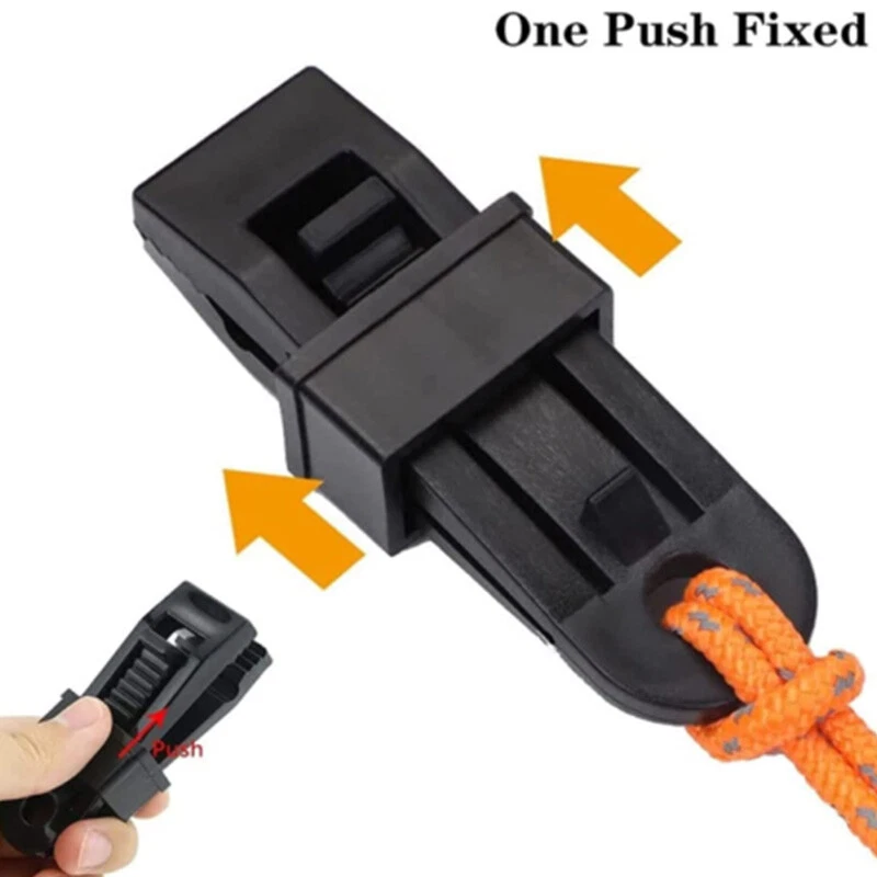 Tienda Toldo Clip Cuerda de Viento Hebilla Abrazaderas Camping Accesorios Toldo Clásico v Foto 3 de 4