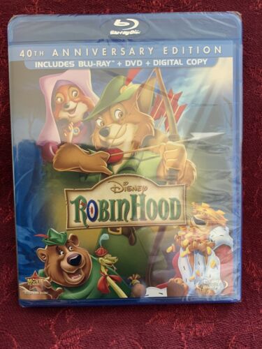 Disney Robin Hood Blu-Ray DVD 40th Anniversary Edition New - Picture 1 of 3