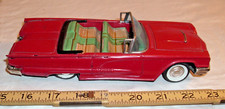 BANDAI FORD THUNDERBIRD CONVERTIBLE CAR TIN FRICTION TOY JAPAN IN RED