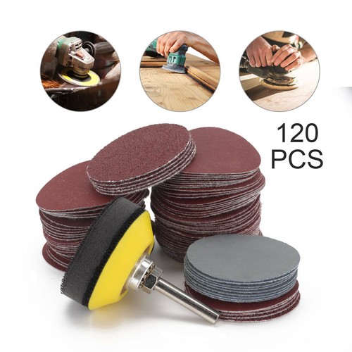 120PCS Sanding Discs Pad Kit For Drill Grinder Rotary Tools W/ Backing