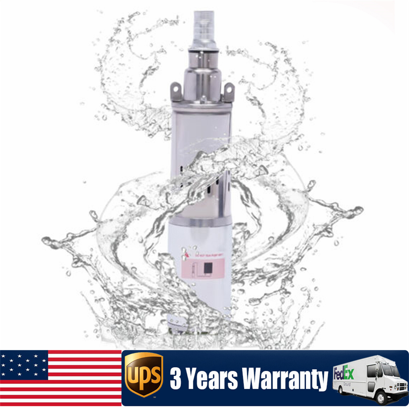 12V Solar Powered Water Pump Farm&Ranch Submersible Bore Hole Deep Well Pump