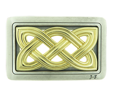Cross Knot Celtic Gold & Silver Plated Metal Belt Buckle | eBay display picture 3