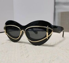 Cat Eye Sunglasses Women 2024 Luxury Brand Designer Vintage Y2k Punk Sun Glasses