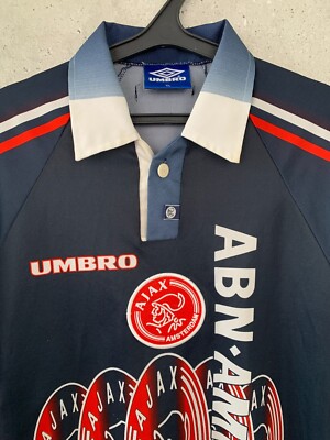 AJAX AMSTERDAM 1997 1998 AWAY FOOTBALL SHIRT UMBRO JERSEY SIZE XL