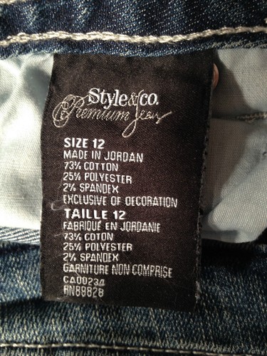 EUC - RRP $299 - Womens Beautiful STYLE & CO. Premium 'Curvy Fit Boot Cut' Jeans - Picture 12 of 12