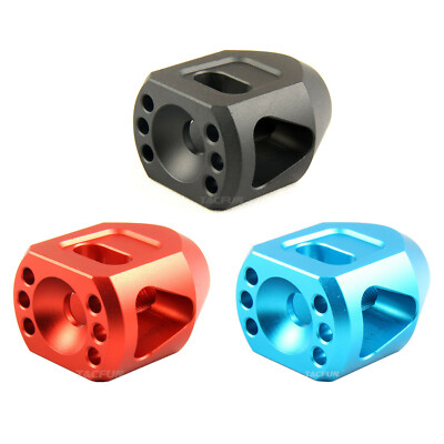 Tanker Style Short Muzzle Brake Triangular Baffl 1/2x28 Pitch for 223