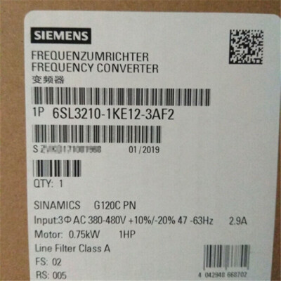 new Siemens 6SL3210-1KE12-3AF1 SINAMICS G120C Rated P0wer 6SL3 210-1KE12-3AF1