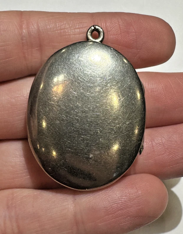 Britannico Vittoriano Ovale Placcato Argento Con Medaglione Inciso 11.3 G - Immagine 3 di 4