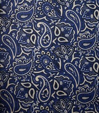 Bandana Fabric Blue 100 Cotton Paisley print 45" BTY.