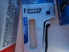 HART Heavy Duty 2-in-1 Staple Gun for Staples and Brad Nails High Low Power New
