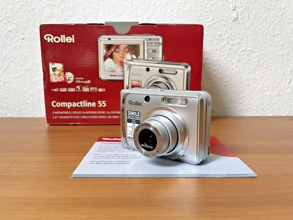 Digital Kamera Rollei Compactline 55 - 1 GB Speicherkarte Zubehörpaket OVP - Bild 3 von 4
