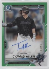 2021 Bowman Draft Chrome Pick Green Refractor 8/99 Tanner Allen #CDA-TA Auto nd3