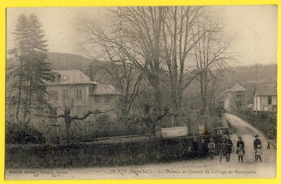 Old postcard very rare 76 MONT CAUVAIRE CASTLE CHEMIN du COLLÈGE de NORMANDIE Casa Nova