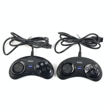 Manette SEGA MEGA DRIVE Fighting Pad 6B SJ-6000 Lot de 2 Testée Fonctionne 6971 UT