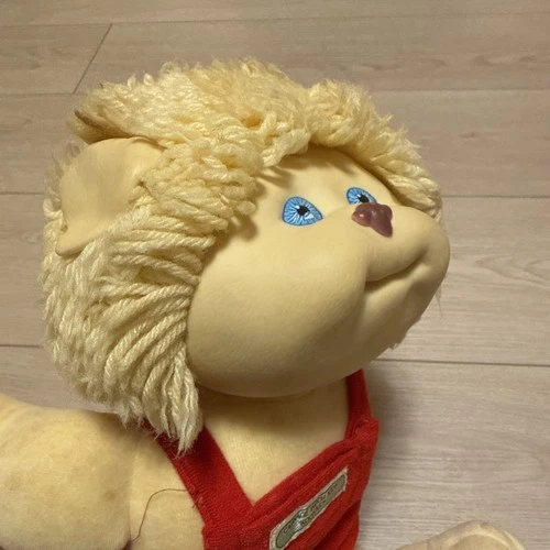 Vintage Cabbage Patch Kids Lion Koosas w/ Blue Eyes  1980s Red Outfit see photos