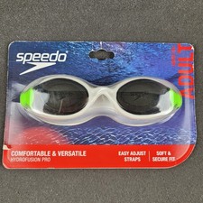 Speedo Adult 14 Gray Swim Goggles Comfortable and Versatile Hydrofusion Pro NEW