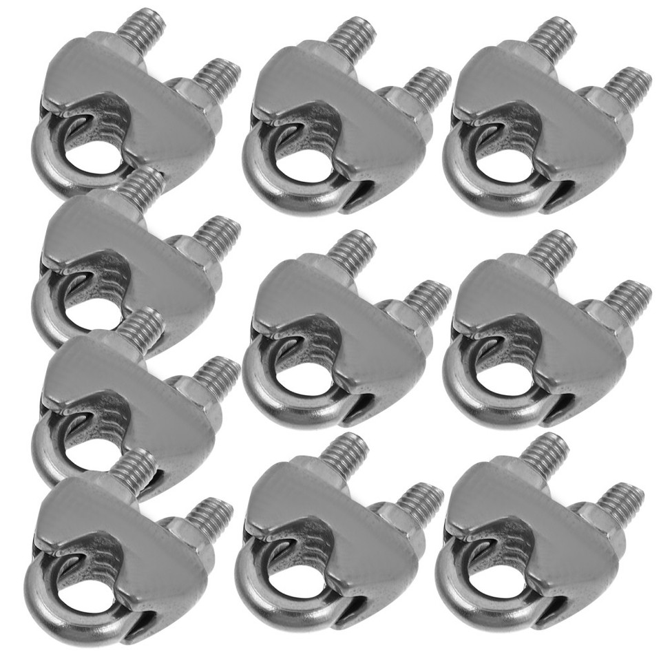 3 PCS Rope Clamp Stainless Steel Cable Clamps Rigging Hardwares Wire | eBay