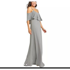 Show Me Your Mumu Caitlyn Maxi Dress Silver Sage Green Convertible XS Small