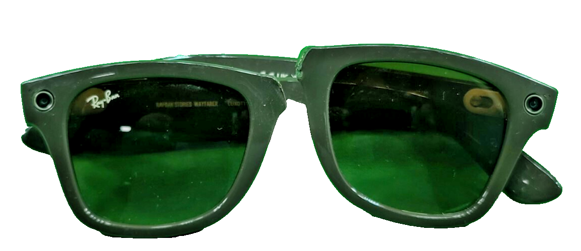 BROKEN RAY-BAN Wayfarer Brown Brown Smart Glasses RW4004-(FOR PARTS NON  WORKING)