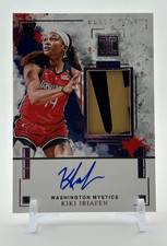 2025 Panini Impeccable Kiki Iriafen Elegance Jersey Auto FOTL Pink /7 Mystics