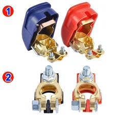 Battery Terminal Clamps Quick Release Top Post 12V Car Van Boat Pair