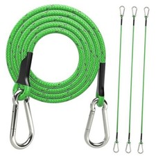 40 Inch Bungee Cords with Stainless Steel Carabiner, Heavy Duty 40inch Green