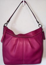 COACH Y2K SOHO PLEATED PINK FUCHSIA LEATHER HOBO