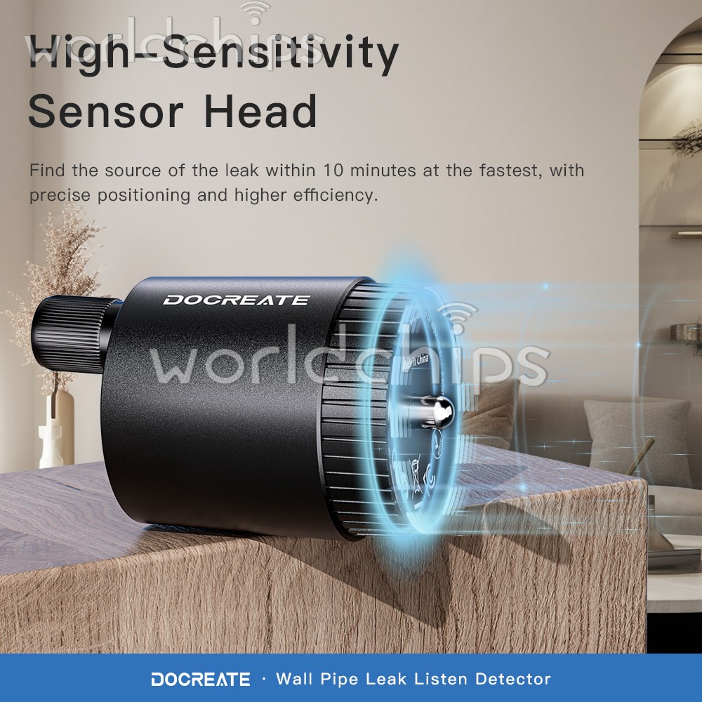 2pcs Water Leakage Detector Pipe Leak Detection Sound Amplifier Rechargeable