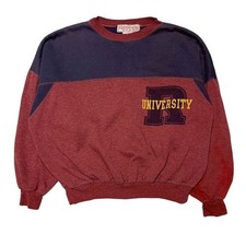 Reebok Vintage 80s University Sportswear Varsity Colorblock Sweatshirt Medium