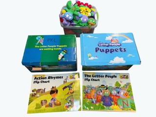 The Letter People Puppets & Flip Charts Educational Set